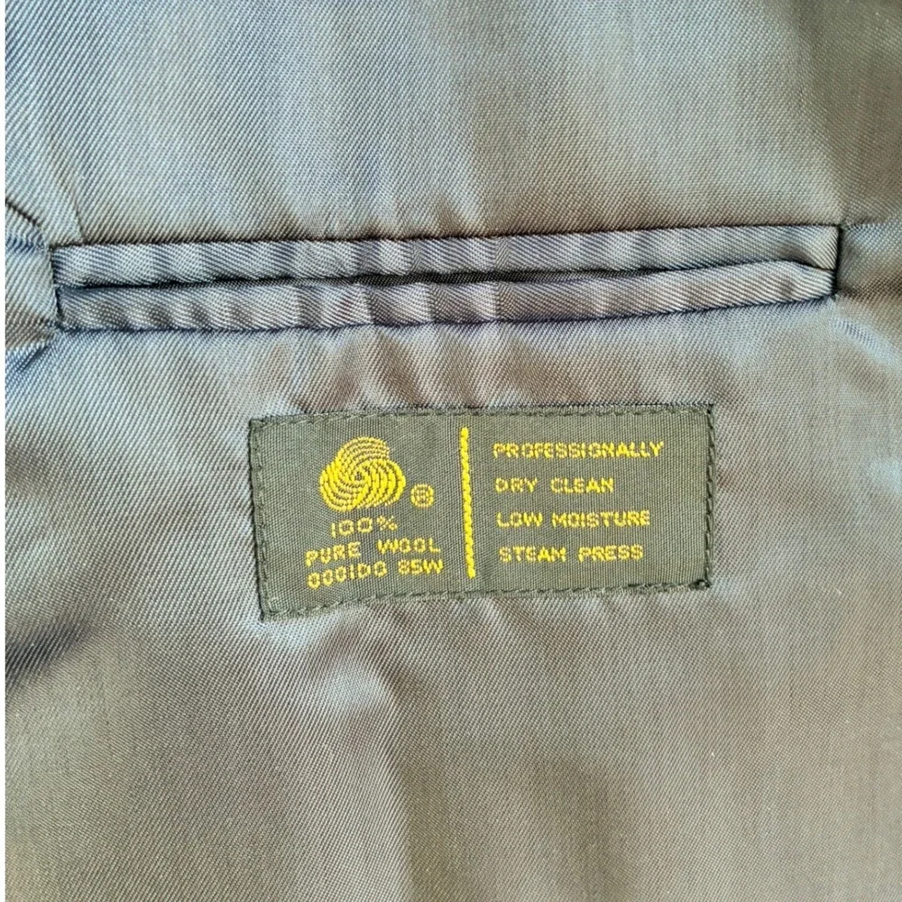 Cricketeer Men's‎ Gray Herringbone Wool Blazer Sport Coat 44R Lambswool
